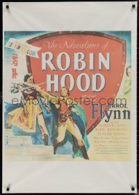 1c0425 ADVENTURES OF ROBIN HOOD Egyptian poster R2000s Flynn as Robin Hood, De Havilland, different art!