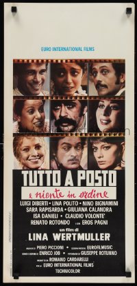 1c0335 ALL SCREWED UP Italian locandina 1976 Lina Wurtmuller's Tutto a posto e niente in ordine!
