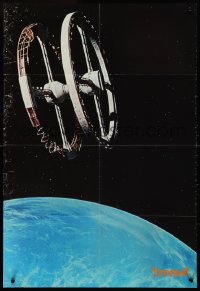 1c0183 2001: A SPACE ODYSSEY 2-sided 20x29 Japanese special poster 1978 Kubrick, Town Mook, space wheel & Discovery