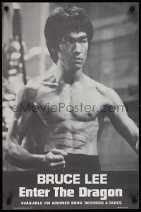 1c0041 ENTER THE DRAGON 18x28 music poster 1973 Bruce Lee, soundtrack from film that made him a legend