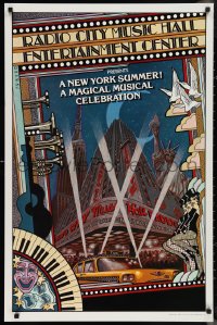 1c0018 NEW YORK SUMMER 25x38 stage poster 1979 wonderful Byrd art of Radio City Music Hall!