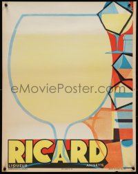 1c0025 RICARD 20x25 French advertising poster 1930s licorice aperitif ad with art by G. Potier!