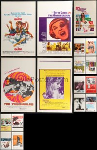 1d0060 LOT OF 29 WINDOW CARDS 1960s-1970s a variety of cool movie images!