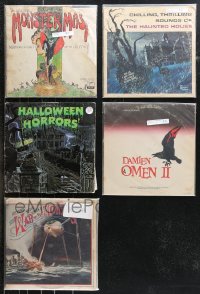 1d0032 LOT OF 5 HORROR/SCI-FI THEMED 33 1/3 RPM RECORDS 1960s-1970s Monster Mash & more!