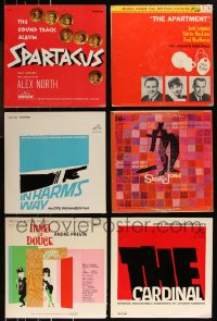 1d0030 LOT OF 6 33 1/3 RPM MOVIE SOUNDTRACK RECORDS 1960s Spartacus, In Harm's Way & more!