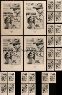 1d0080 LOT OF 27 UNCUT 1954 RE-RELEASE COWBOY & THE LADY PRESSBOOKS R1954 Gary Cooper, Merle Oberon