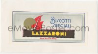 1f0022 LAZZARONI linen 4x10 Italian advertising poster 1933 cool deco art for Biscotti Speciali!