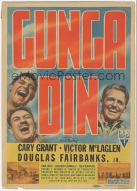 1f0002 GUNGA DIN mini WC 1939 headshots of Cary Grant, Douglas Fairbanks Jr & Victor McLaglen, rare!