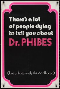 1g0603 ABOMINABLE DR. PHIBES teaser English double crown 1971 Vincent Price, different & ultra rare!