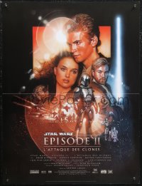 1g0834 ATTACK OF THE CLONES French 16x21 2002 Star Wars Episode II, artwork by Drew Struzan!