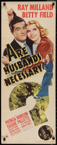1g0957 ARE HUSBANDS NECESSARY insert 1942 Ray Milland with Betty Field & Patricia Morison!