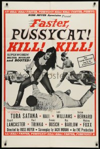 1h0265 FASTER, PUSSYCAT! KILL! KILL! 1sh 1965 Russ Meyer's best, Satana, Haji, superwomen, rare!