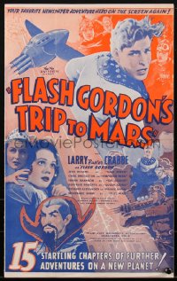 1h0203 FLASH GORDON'S TRIP TO MARS pressbook 1938 Buster Crabbe, Jean Rogers, Middleton, very rare!