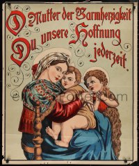 1h0597 O MUTTER DER BARMHERZIGKEIT 29x35 German special poster 1890s baby Jesus, Mary & angel!