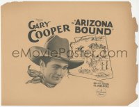 1j0006 ARIZONA BOUND 10x13 tear sheet 1927 Gary Cooper, great different montage art, ultra rare!