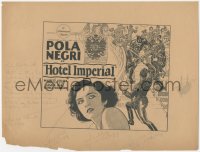 1j0007 HOTEL IMPERIAL 10x13 tear sheet 1927 different art of Pola Negri & soldiers fighting, rare!
