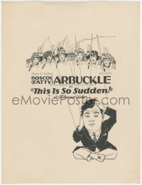 1j0012 LEAP YEAR group of 2 trade ad samples 1924 Fatty Arbuckle & his admirers, banned in the U.S.!