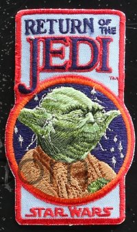 1j0026 RETURN OF THE JEDI 4x5 patch 1983 Yoda, w/letter sent to Fox executive by Lucasfilm, rare!