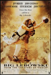 1k1104 BIG LEBOWSKI DS 1sh 1998 Coen Bros cult classic, Jeff Bridges bowling with Julianne Moore!