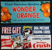 1m0051 LOT OF 2 UNFOLDED 1940S-50S ORANGE DRINK ADVERTISING POSTERS 1940s-1950s great images!