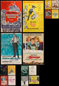 1m0076 LOT OF 27 WALT DISNEY PRESSBOOKS 1950s-1960s advertising for a variety of different movies!