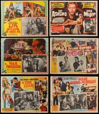 1m0063 LOT OF 6 1960S RAQUEL WELCH & ELVIS PRESLEY MOVIE MEXICAN LOBBY CARDS 1960s cool scenes!