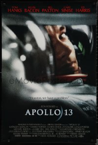 1r0940 APOLLO 13 DS 1sh 1995 Ron Howard directed, Tom Hanks, image of module in moon's orbit!