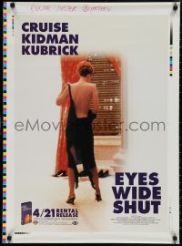 1r0597 EYES WIDE SHUT 24x32 Japanese printer's test video poster 1999 full-length of Nicole Kidman!