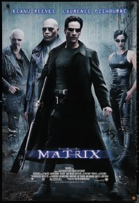 1r0017 MATRIX 27x40 video poster 1999 Keanu Reeves, Carrie-Anne Moss, Laurence Fishburne, Wachowskis