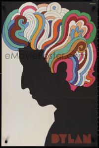 1r0026 DYLAN 22x33 music poster 1967 colorful silhouette art of Bob by Milton Glaser!