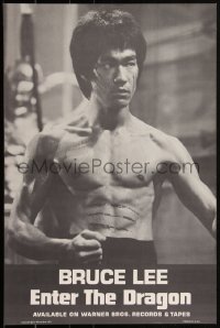 1r0027 ENTER THE DRAGON 18x28 music poster 1973 Bruce Lee, soundtrack from film that made him a legend