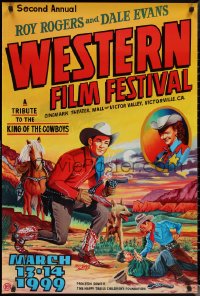 1r0002 SECOND ANNUAL ROY ROGERS & DALE EVANS WESTERN FILM FESTIVAL 27x40 film festival poster 1999