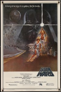 1r0019 STAR WARS style A heavy stock 27x41 video poster R1982 A New Hope, Lucas classic sci-fi epic, art by Jung!