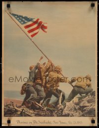 1r0057 MARINES ON MT. SURIBACHI, IWO JIMA, FEB. 23, 1945 16x21 WWII war poster 1945 Joe Rosenthal!