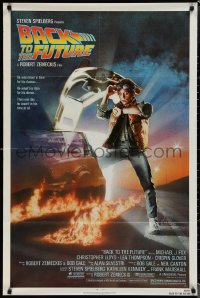 1t0739 BACK TO THE FUTURE NSS style 1sh 1985 art of Michael J. Fox & Delorean by Drew Struzan!