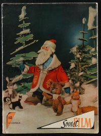 1t0066 SOVIET FILM export Russian exhibitor magazine December 12, 1960 great cover art of Santa Claus!
