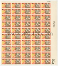 1t0049 50TH ANNIVERSARY YEAR OF TALKING PICTURES stamp sheet 1977 with 50 unused stamps!