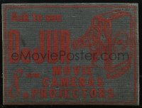 1t0013 DEJUR 9x12 counter mat 1950s cool ad for 8mm movie cameras & projectors!