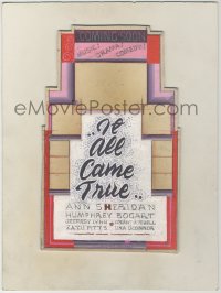 1t0014 IT ALL CAME TRUE 9x12 original poster mock up design 1940 plans for display drawn by hand!
