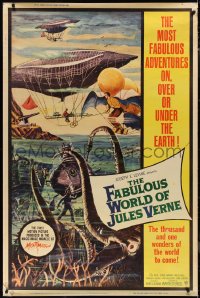 1w0058 FABULOUS WORLD OF JULES VERNE style Y 40x60 1961 the thousand and one wonders of the world to come!