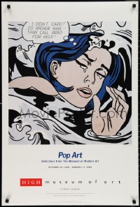 1w0080 POP ART 24x36 museum/art exhibition 1998 Roy Lichtenstein pop art featuring Drowning Girl!