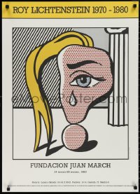1w0082 ROY LICHTENSTEIN 1970 - 1980 23x33 Spanish museum/art exhibition 1983 Girl With Tear III!