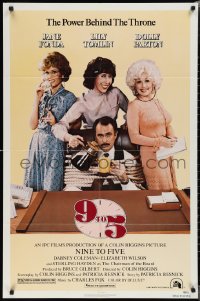 1y0575 9 TO 5 1sh 1980 Dolly Parton, Jane Fonda & Lily Tomlin w/tied up Dabney Coleman!