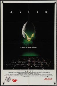 1y1445 ALIEN 27x41 video poster R1986 Ridley Scott outer space sci-fi classic, Laslo art!