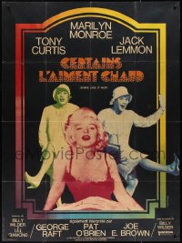 1y0048 SOME LIKE IT HOT French 1p R1980 sexy Marilyn Monroe, Tony Curtis & Lemmon in drag!