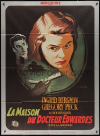 1y0050 SPELLBOUND French 1p R1979 Alfred Hitchcock, Ingrid Bergman, Gregory Peck, original 1948 art!