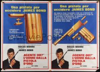 1y0300 MAN WITH THE GOLDEN GUN Italian 1p 1974 art of Roger Moore as James Bond by Robert McGinnis!