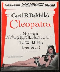 1y0077 CLEOPATRA pressbook R1952 sexy Claudette Colbert as the Princess of the Nile, Cecil B. DeMille