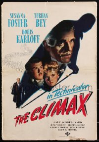 1y0078 CLIMAX pressbook 1944 Boris Karloff, Turhan Bey, Susanna Foster, Universal horror, very rare!