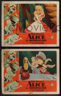 1y1280 ALICE IN WONDERLAND 5 LCs 1951 Disney cartoon classic, scene of walrus & oyster kids!